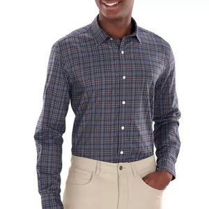Member's Mark Men's Long Sleeve Slim Fit Benton Performance Shirt Large NWT